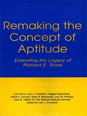 cover image of Remaking the Concept of Aptitude